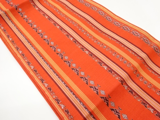 JAPANESE NAGOYA OBI / WOVEN ABSTRACT STRIPE